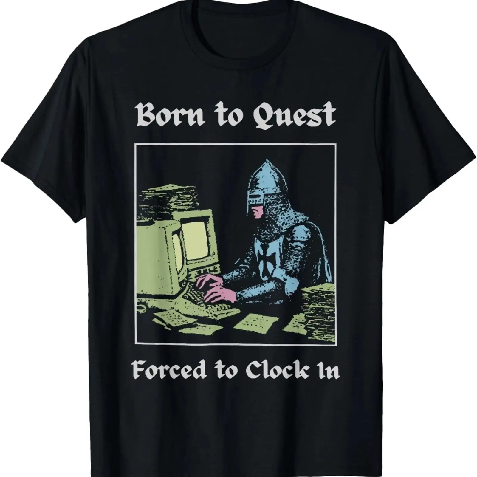 Office Quest - Camiseta Unissex Vintage Confortável e Macia