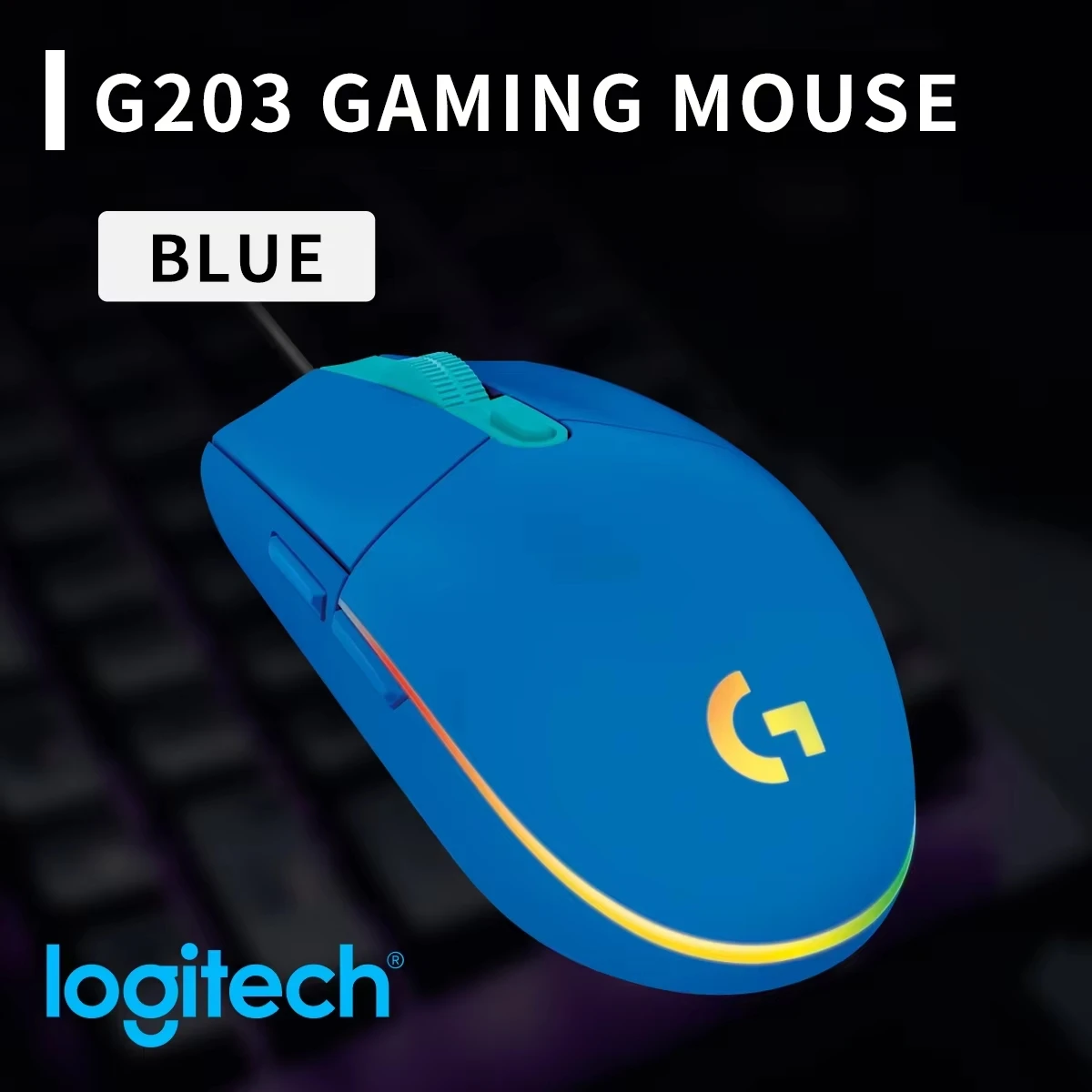 Logitech Mouse G203 - Rato de jogos com fio Logitech